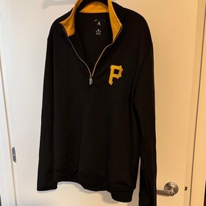 Antigua Pirates Black and Yellow Pullover with Embroidered Logo